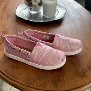 Tom’s Girl’s Pink Sparkle Shoes Youth 4